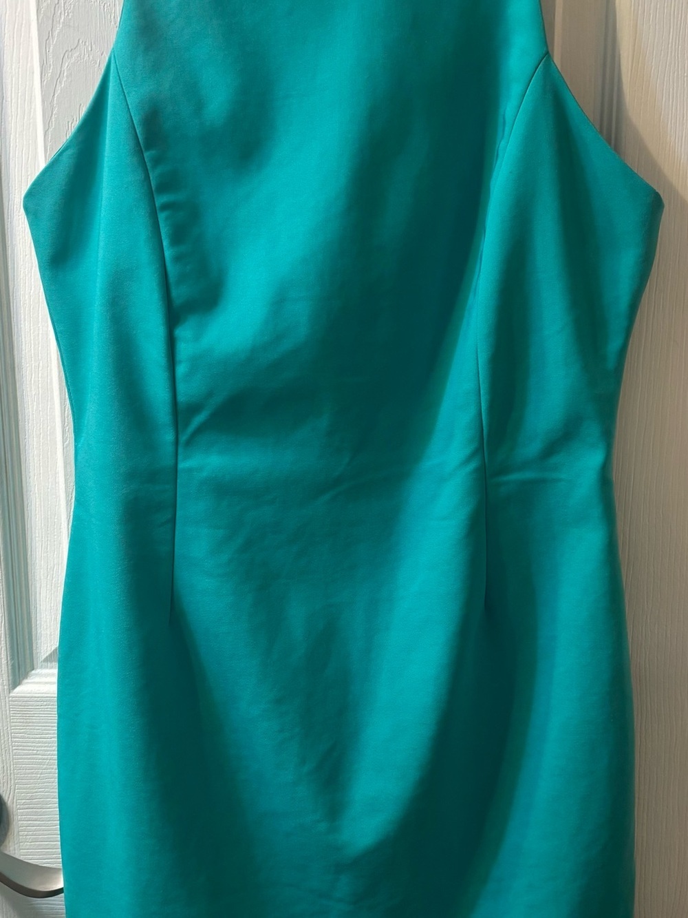 Zara Teal Halter Shift Dress - Greenish Teal - Picture 2 of 5